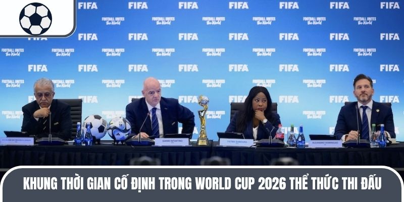Khung thời gian cố định trong World Cup 2026 thể thức thi đấu